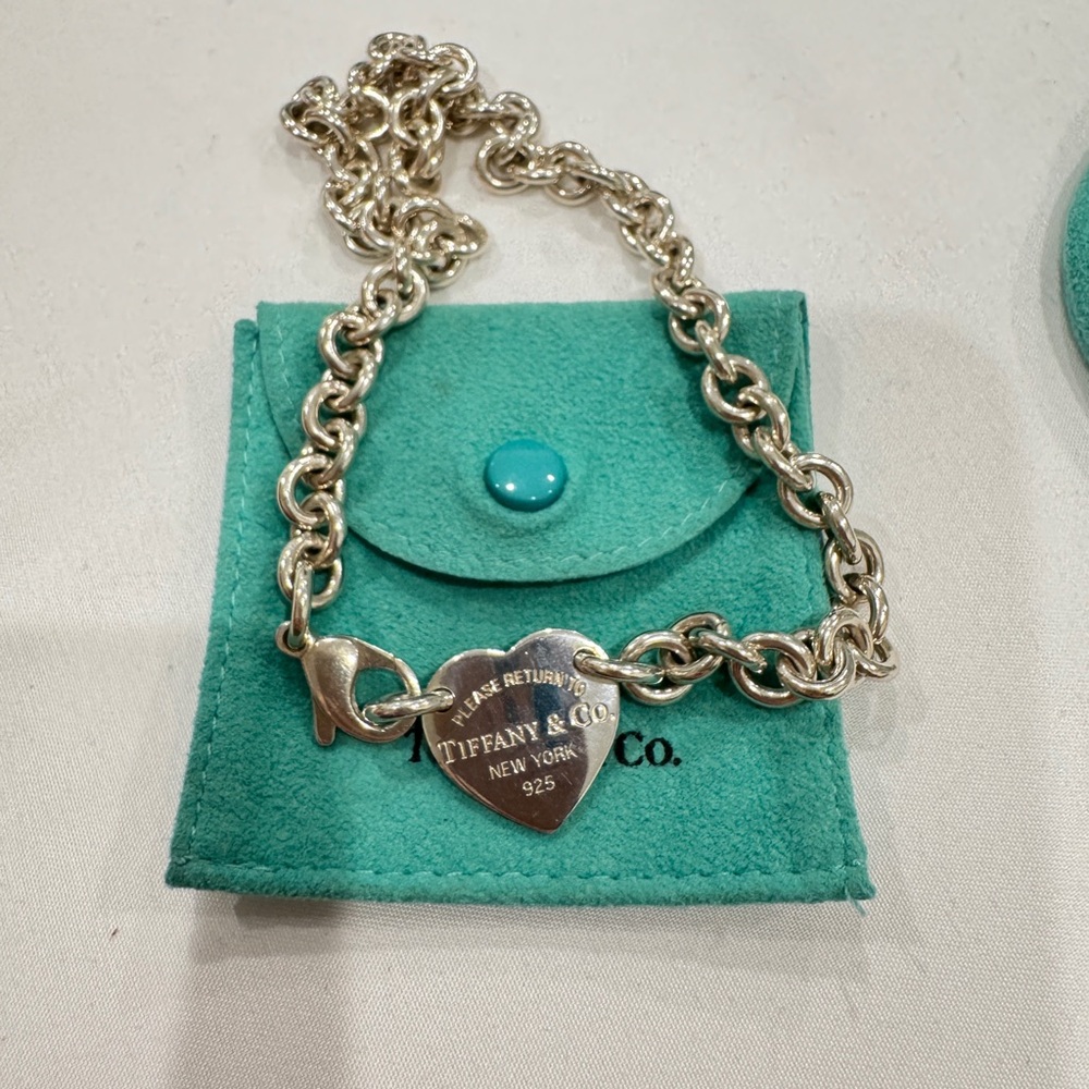 Tiffany & Co heart tag chain choker